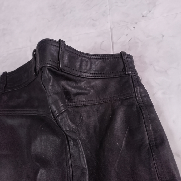 Vintage 80s Hein Gericke Black Leather Motorcycle Pants Biker - Picture 12 of 14